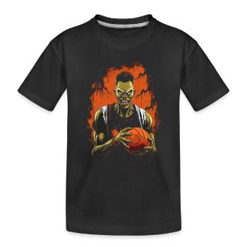 Creepy Basketball Player Halloween Zombie - Kids' Premium Organic T-Shirt - black - Front