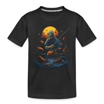 Pêcheur effrayant pêcheur d’Halloween effrayant - T-shirt bio Premium Enfant - noir - Devant