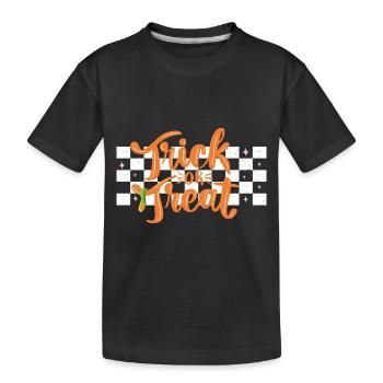 trick or treat funny halloween - T-shirt bio Premium Enfant - noir - Devant