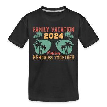 Sommerurlaub Familienurlaub - Kinder Premium Bio T-Shirt - Schwarz - Vorne