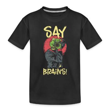 Photographe zombie Photographe d’horreur Spooky - T-shirt bio Premium Enfant - noir - Devant