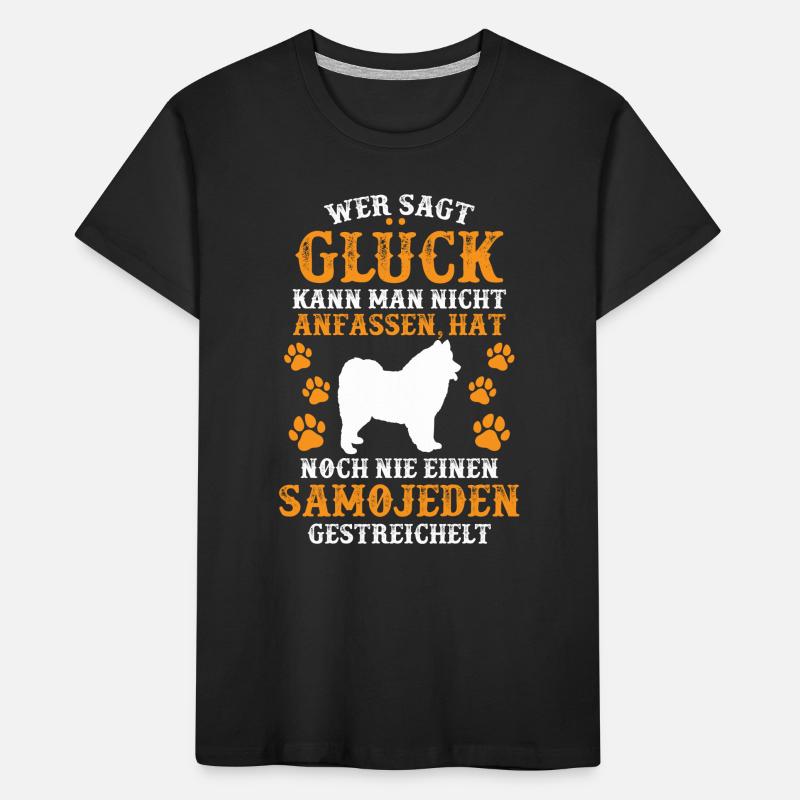 Noch nie Samojede gestreichelt Samojedenspitz Kinder Premium Bio T-Shirt