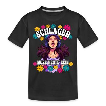 Schlager - Kinder Premium Bio T-Shirt - Schwarz - Vorne