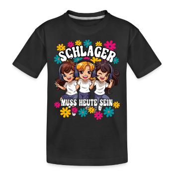 Schlager - Kinder Premium Bio T-Shirt - Schwarz - Vorne