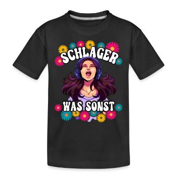 Schlager - Kinder Premium Bio T-Shirt - Schwarz - Vorne