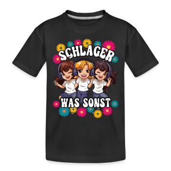 Schlager - Kinder Premium Bio T-Shirt - Schwarz - Vorne