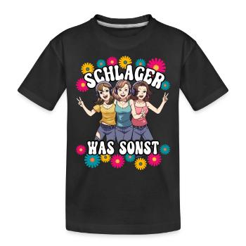 Schlager - Kinder Premium Bio T-Shirt - Schwarz - Vorne