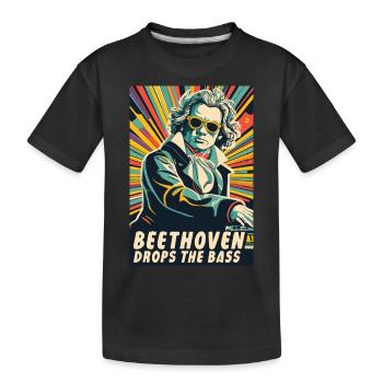 Beethoven laisse tomber le DJ basse - T-shirt bio Premium Enfant - noir - Devant
