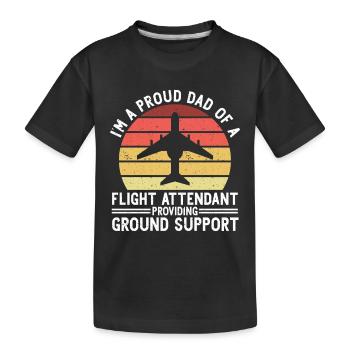 Hôtesse de l’air Papa Hôtesse de l’air Hôtesse de l’air - T-shirt bio Premium Enfant - noir - Devant