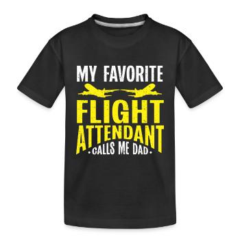 Hôtesse de l’air Papa Hôtesse de l’air Hôtesse de l’air - T-shirt bio Premium Enfant - noir - Devant