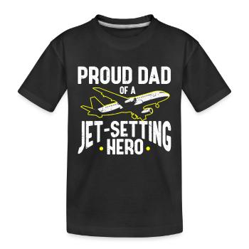 Hôtesse de l’air Papa Hôtesse de l’air Hôtesse de l’air - T-shirt bio Premium Enfant - noir - Devant