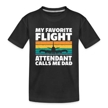 Hôtesse de l’air Papa Hôtesse de l’air Hôtesse de l’air - T-shirt bio Premium Enfant - noir - Devant