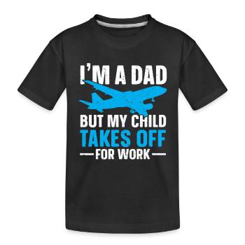 Hôtesse de l’air Papa Hôtesse de l’air Hôtesse de l’air - T-shirt bio Premium Enfant - noir - Devant