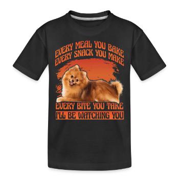 Pomeranian Zwergspitz - Kids' Premium Organic T-Shirt - black - Front