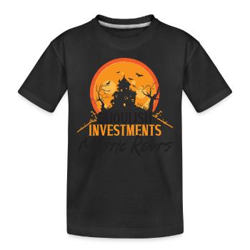 Spooky Investments Mystic Rents Halloween - Kids' Premium Organic T-Shirt - black - Front