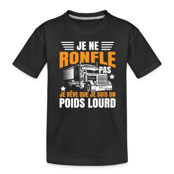 Je Suis Un Poids Lourd Humour Hommes Camion - T-shirt bio Premium Enfant - noir - Devant