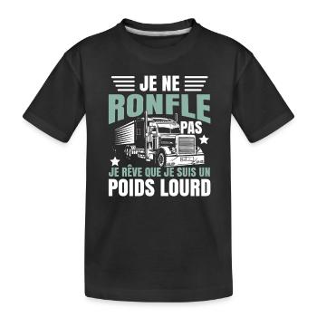 Chauffeur De Poids Lourd - T-shirt bio Premium Enfant - noir - Devant
