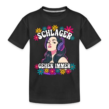 Schlager Gehen Immer - Kinder Premium Bio T-Shirt - Schwarz - Vorne