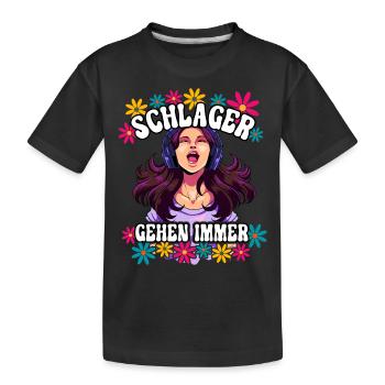 Schlager Gehen Immer - Kinder Premium Bio T-Shirt - Schwarz - Vorne