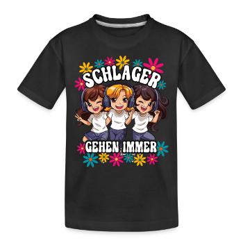 Schlager Gehen Immer - Kinder Premium Bio T-Shirt - Schwarz - Vorne