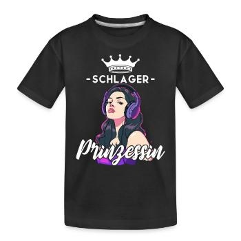 Schlager Prinzessin - Kinder Premium Bio T-Shirt - Schwarz - Vorne