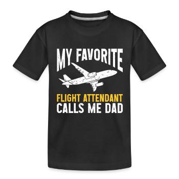 Hôtesse de l’air Papa Hôtesse de l’air Hôtesse de l’air - T-shirt bio Premium Enfant - noir - Devant