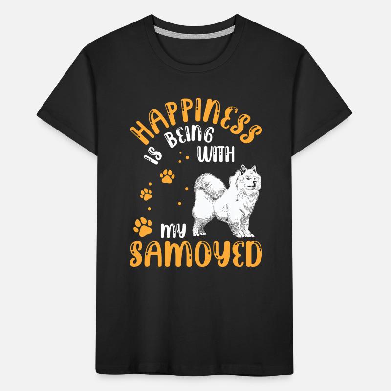 Samoyède me rend heureux Samoyède Spitz T-shirt bio Premium Enfant