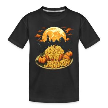 Spooky Mac 'n Cheese Costume Halloween Cheese - Kids' Premium Organic T-Shirt - black - Front