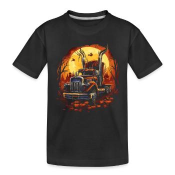 Effrayant Halloween Zombie Camionneur - T-shirt bio Premium Enfant - noir - Devant