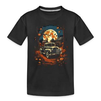 Pickup Truck Spitty Car Art for Halloween - Kids' Premium Organic T-Shirt - black - Front