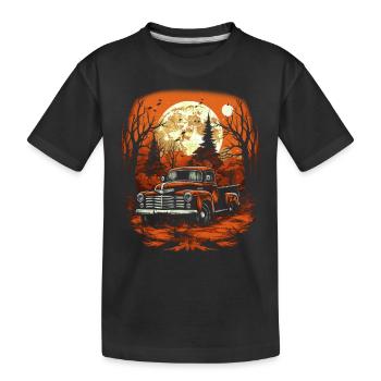 Pickup Truck Spitty Car Art for Halloween - Kids' Premium Organic T-Shirt - black - Front