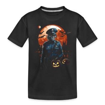 Halloween Polizist Zombie Kostüm Spukige Polizei - Kinder Premium Bio T-Shirt - Schwarz - Vorne