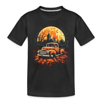 Pickup Truck Spitty Car Art for Halloween - Kids' Premium Organic T-Shirt - black - Front