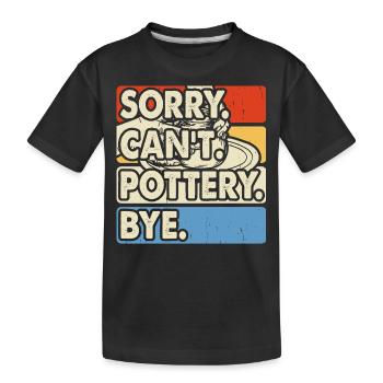 Töpfern Töpferei Töpfer - Kinder Premium Bio T-Shirt - Schwarz - Vorne