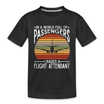 Hôtesse de l’air Papa Hôtesse de l’air Hôtesse de l’air - T-shirt bio Premium Enfant - noir - Devant