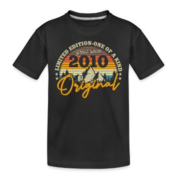 Cadeau Nostalgie 13/14 - Millésime 2010 - T-shirt bio Premium Enfant - noir - Devant