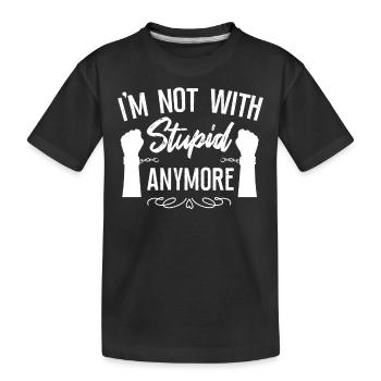 Happy Divorce Party I'm Not With - Kinder Premium Bio T-Shirt - Schwarz - Vorne