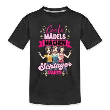 Coole Mädels Machen Schlager - Kinder Premium Bio T-Shirt - Schwarz - Vorne