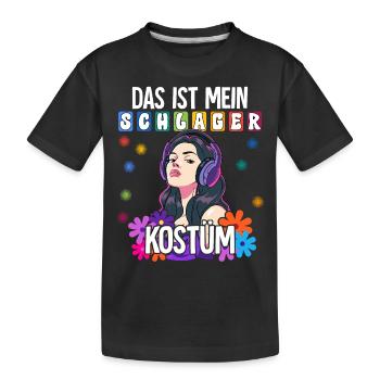 Das Ist Mein Schlager Kostüm - Kinder Premium Bio T-Shirt - Schwarz - Vorne