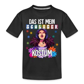 Das Ist Mein Schlager Kostüm - Kinder Premium Bio T-Shirt - Schwarz - Vorne