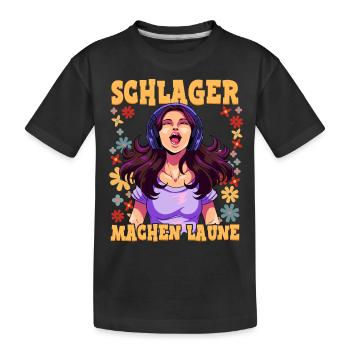 Schlager - Kinder Premium Bio T-Shirt - Schwarz - Vorne