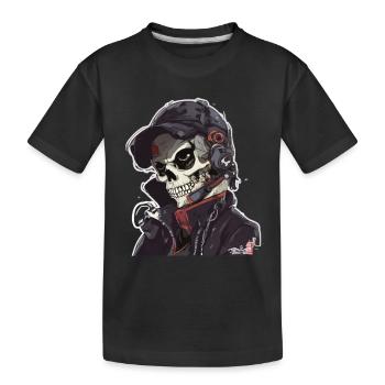 Crânes Crâne Crâne Crâne Os du crâne - T-shirt bio Premium Enfant - noir - Devant