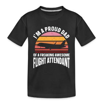 Hôtesse de l’air Papa Hôtesse de l’air Hôtesse de l’air - T-shirt bio Premium Enfant - noir - Devant