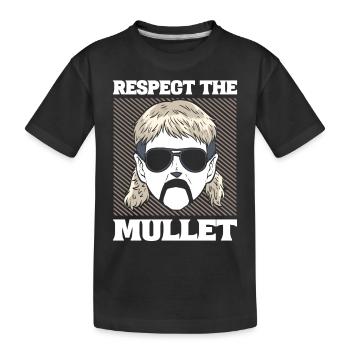 Respektiere den Vokuhila - Kinder Premium Bio T-Shirt - Schwarz - Vorne