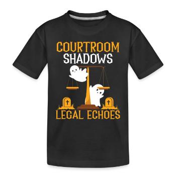 Gerichtssaal Schatten Juristische Echos Anwalt Hal - Kinder Premium Bio T-Shirt - Schwarz - Vorne