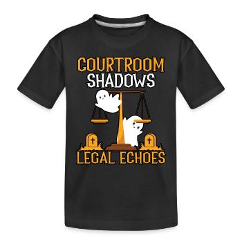 Gerichtssaal Schatten Juristische Echos Anwalt Hal - Kinder Premium Bio T-Shirt - Schwarz - Vorne