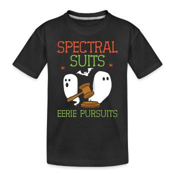 Spectral Suits Scary Pursuits Lawyer H - Kids' Premium Organic T-Shirt - black - Front