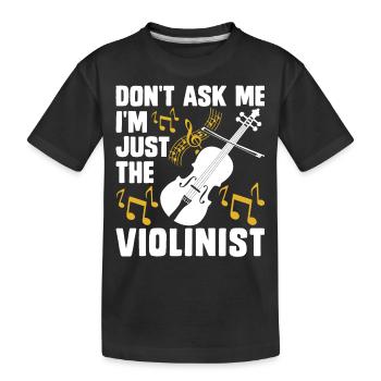 Violine Violinist - Kinder Premium Bio T-Shirt - Schwarz - Vorne