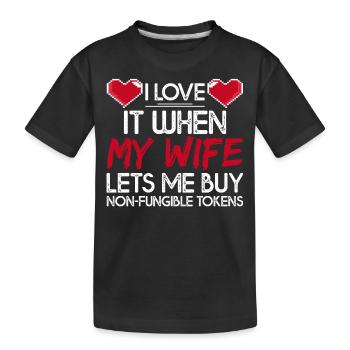 NFT - Kinder Premium Bio T-Shirt - Schwarz - Vorne