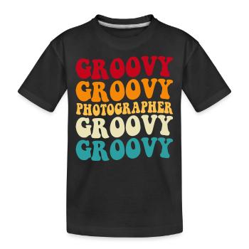 Photographer - Kids' Premium Organic T-Shirt - black - Front
